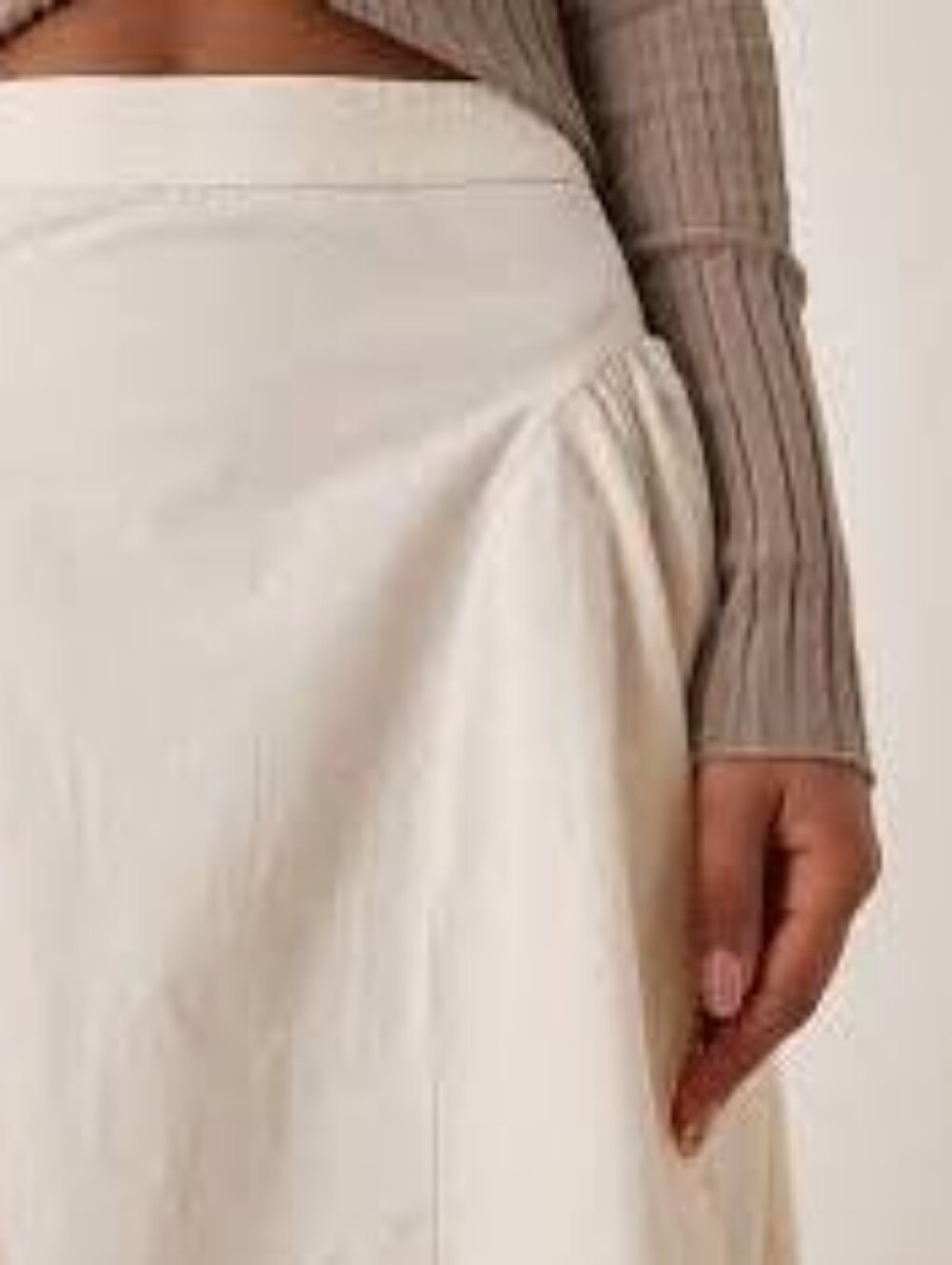 Free People Katia Midi A-Line Skirt in Cream, Size: US 6 - Picture 8 of 17